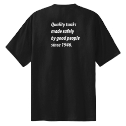 Screen Print Essential Tee w/ Slogan on Back - MT1S-Black