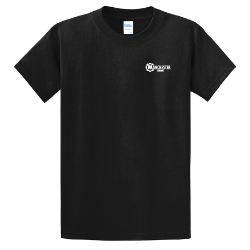 Screen Print Essential Tee w/ Slogan on Back - MT1S-Black